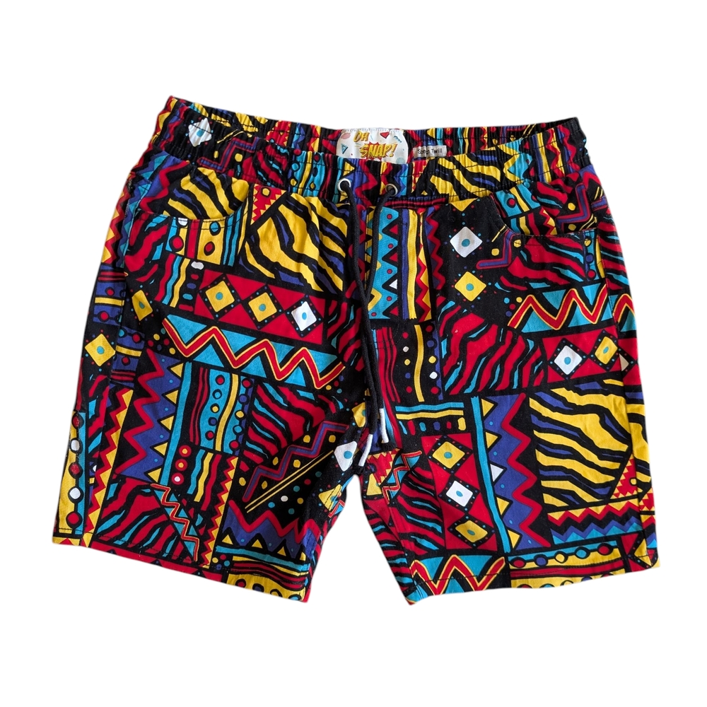 Snap Multicolor Geometric Patterned Shorts - image 1